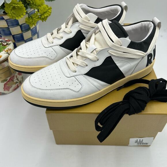 Men's Rhude logo lettering, low top leather sneakers size 9 - Picture 9 of 11